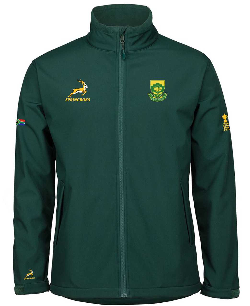 Springboks Supporter Green Adult hoodless Softshell Jacket