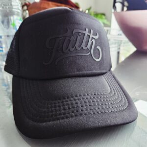 Faith Black on Black Raised Christian Cap