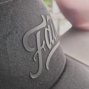 Faith Black on Black Raised Christian Cap