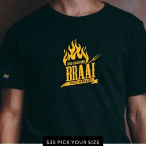 Nou braai Mens T-Shirt Black