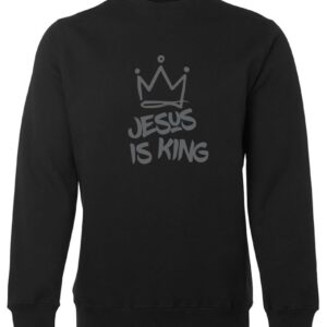 Jesus is King Men's Sweat Black