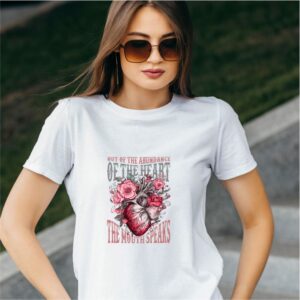 Floral Heart Women's T-Shirt White