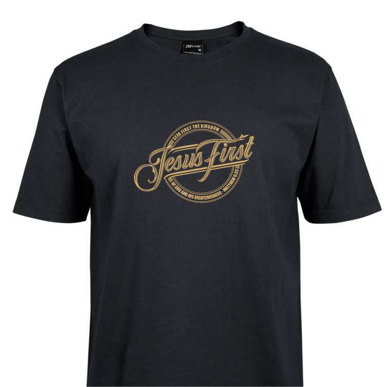 Jesus First Black Men's T-Shirt - Salt Culture