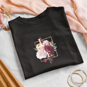 Love Floral Women's T-Shirt Black