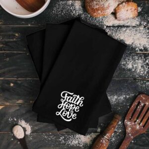 Faith Hope Love Tea Towel Set of 2