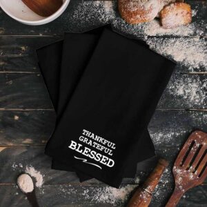 Thankful Grateful Blessed Tea Towel Set of 2