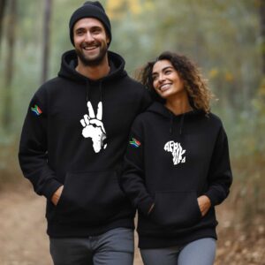 South Africa Continent Black Unisex Hoodie