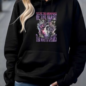 Abundance Black Womens Hoodie