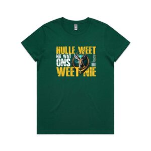 Hulle weet nie Womens Green T-Shirt (Large)