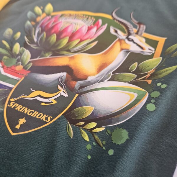 GREEN GOLD SPRINGBOK PROTEA ADULT HOODIE - Image 3