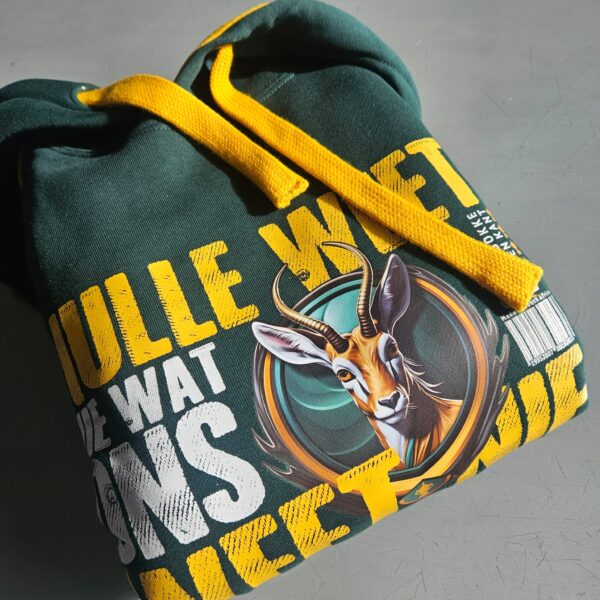 GREEN GOLD HULLE WEET NIE ADULT HOODIE - Image 5