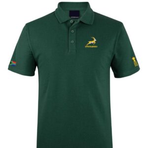 Bottle Green Springboks Supporter Mens Polo Shirt