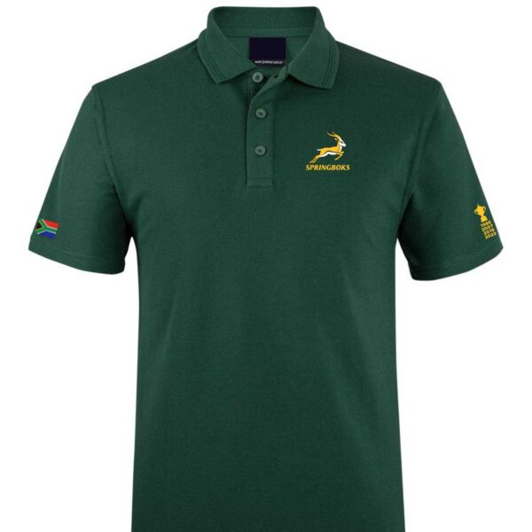 Bottle Green Springboks Supporter Mens Polo Shirt