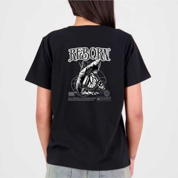 Reborn Womens T-Shirt Black