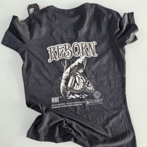 Reborn Womens T-Shirt Black Marle