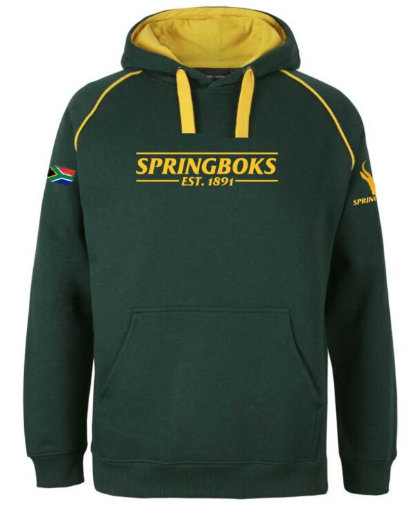 SPRINGBOKS ESTABLISHED GREEN GOLD ADULT HOODIE