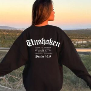 Unshaken Womens Christian Worship Crewneck Sweatshirt
