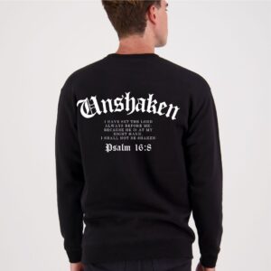 Unshaken Mens Christian Worship Crewneck Sweatshirt