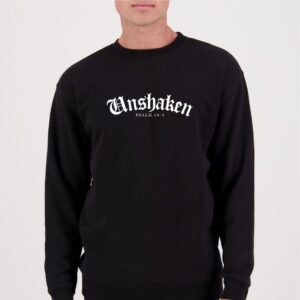 Unshaken Mens Christian Worship Crewneck Sweatshirt