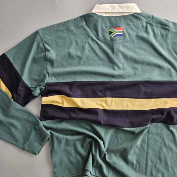 Vintage Springbok Supporter Rugby Striped Jersey - Image 4