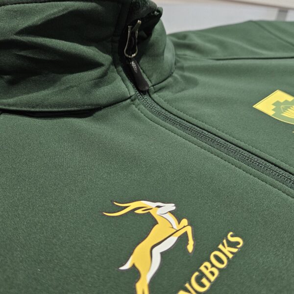 Springboks Supporter Green Mens Softshell Jacket - Image 2