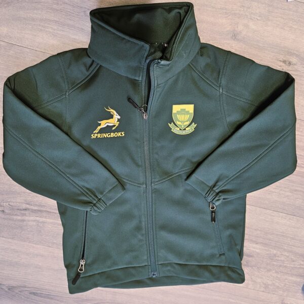 Springboks Supporter Green Kids Softshell Jacket - Image 4