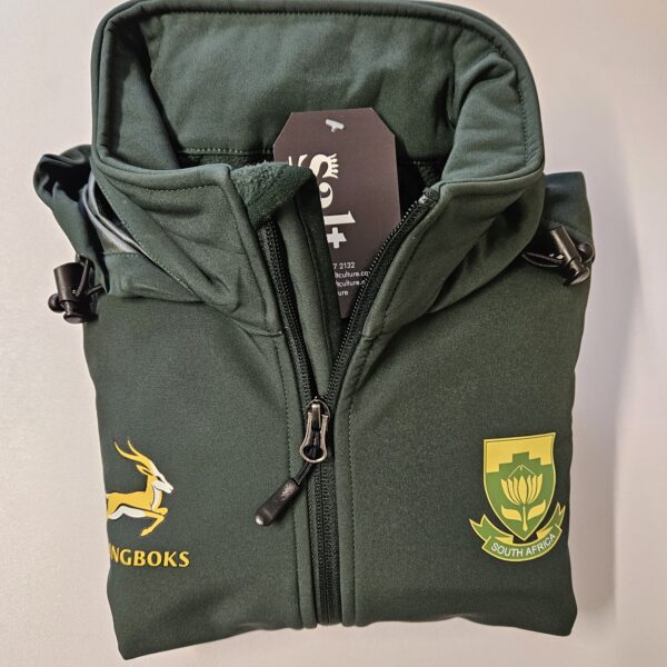 Springboks Supporter Green Kids Softshell Jacket - Image 3