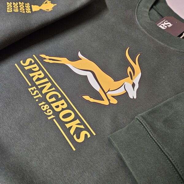 Springboks Supporters Green Sweatshirt Mens - Image 4