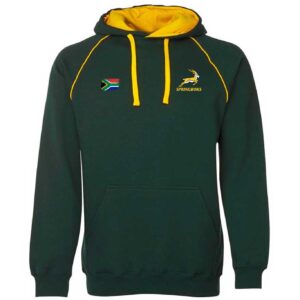 Springboks Supporter Green Gold Adult Hoodie SA Flag