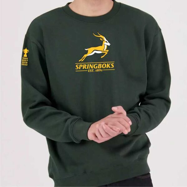 Springboks Supporters Green Sweatshirt Mens