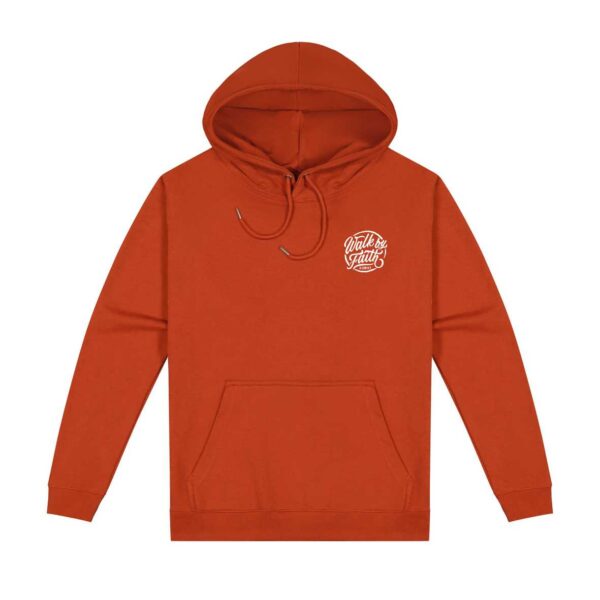 Walk by Faith Mens Hoodie Rust - Image 2