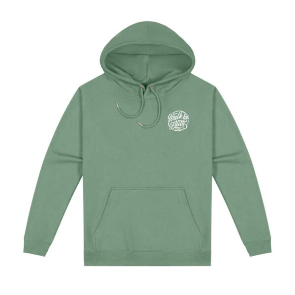 Walk by Faith Mens Hoodie Sage Green - Image 2