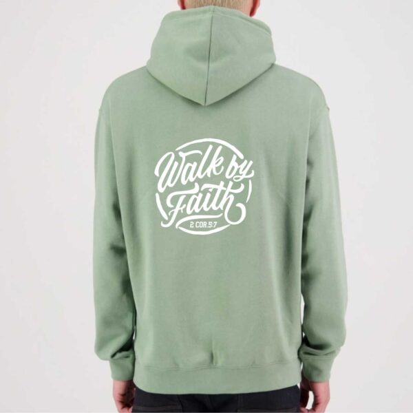 Walk by Faith Mens Hoodie Sage Green