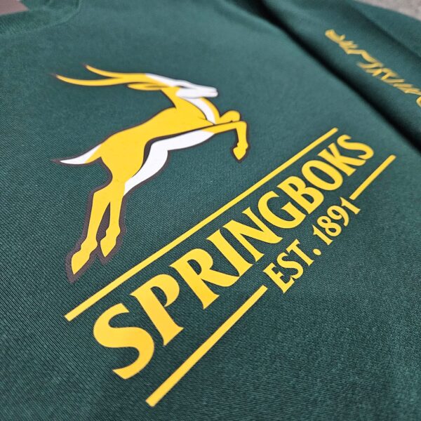 Springboks Supporters Bottle Green Mens Sweatshirt Crewneck - Image 4
