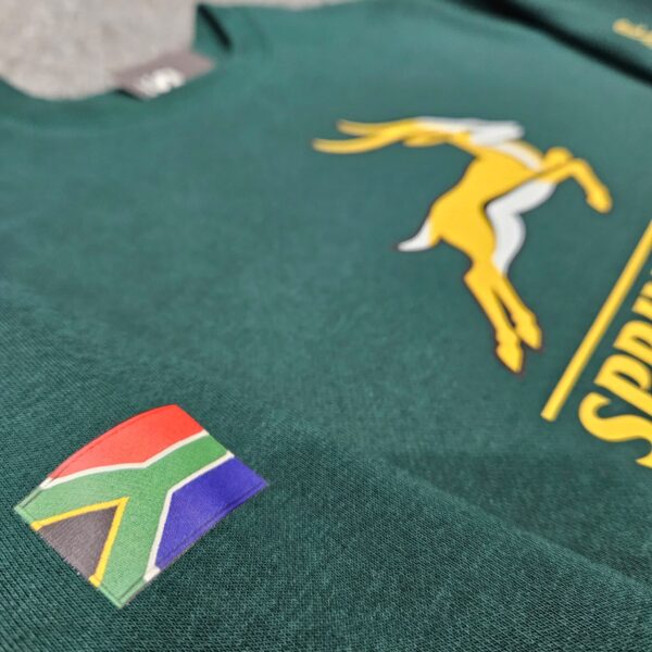 Springboks Supporters Bottle Green Mens Sweatshirt Crewneck - Image 5
