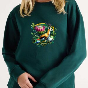Springboks Supporters Bottle Green Adult Crewneck Sweatshirt