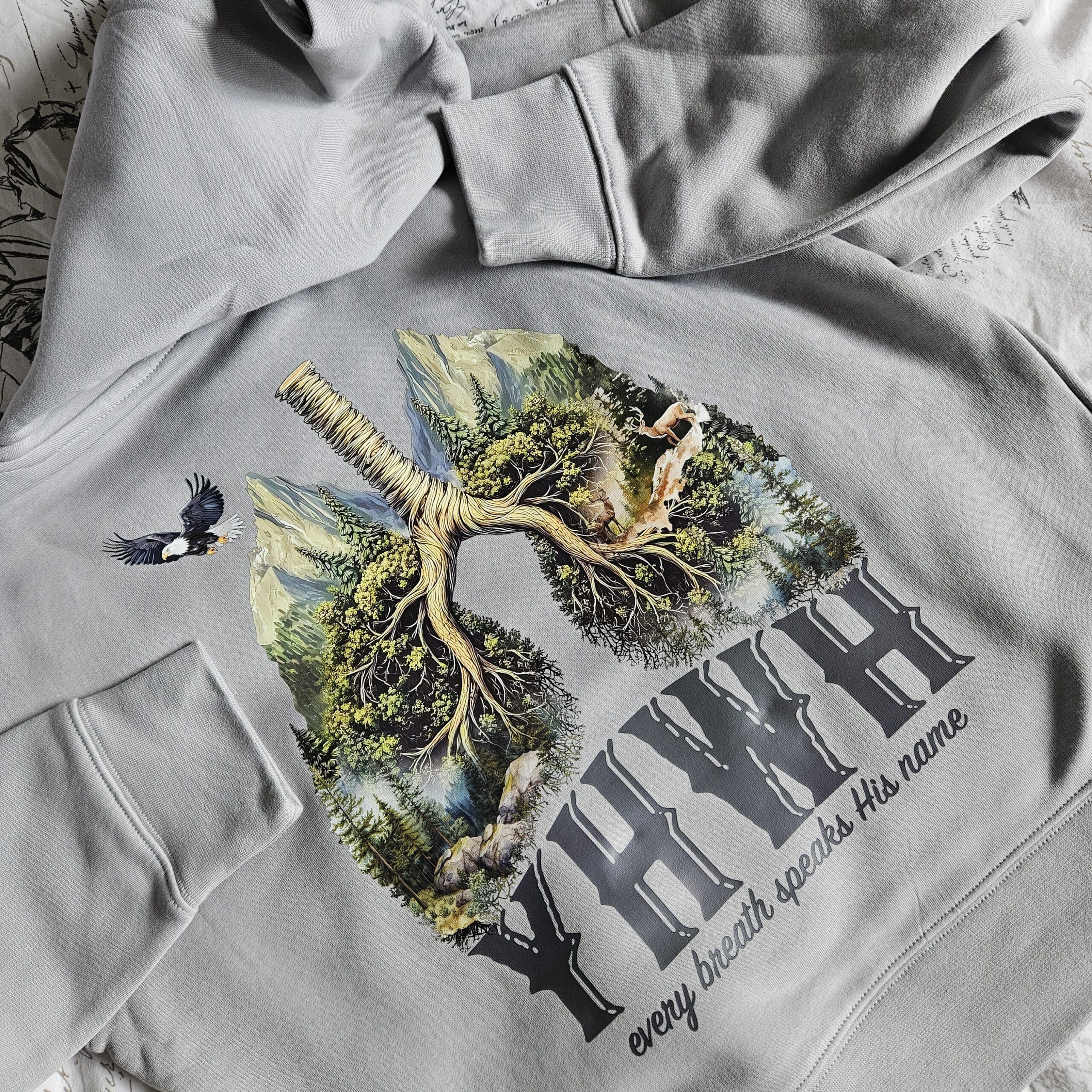 Christian hoodie NZ YHWH lungs design women’s hoodie