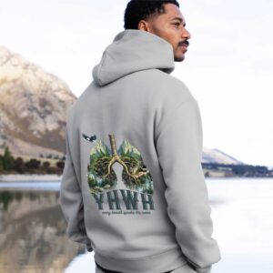 YHWH Lungs Relax Mens Hoodie Storm