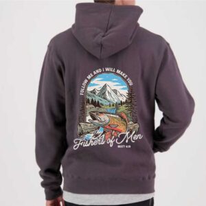 Fishers of Men dark grey Christian Zip hoodie