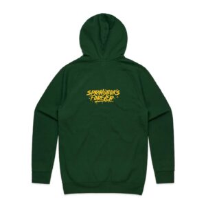 SPRINGBOKS SOUTH AFRICAN FLAG GREEN ADULT HOODIE