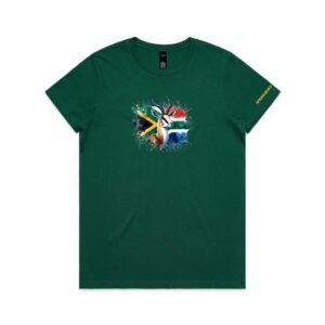 Springboks South African Flag Womens T-Shirt