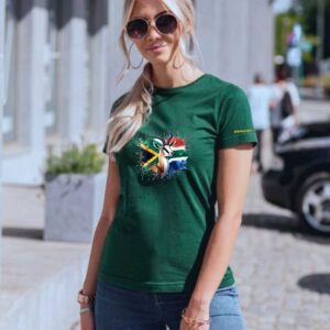 Springboks South African Flag Womens T-Shirt