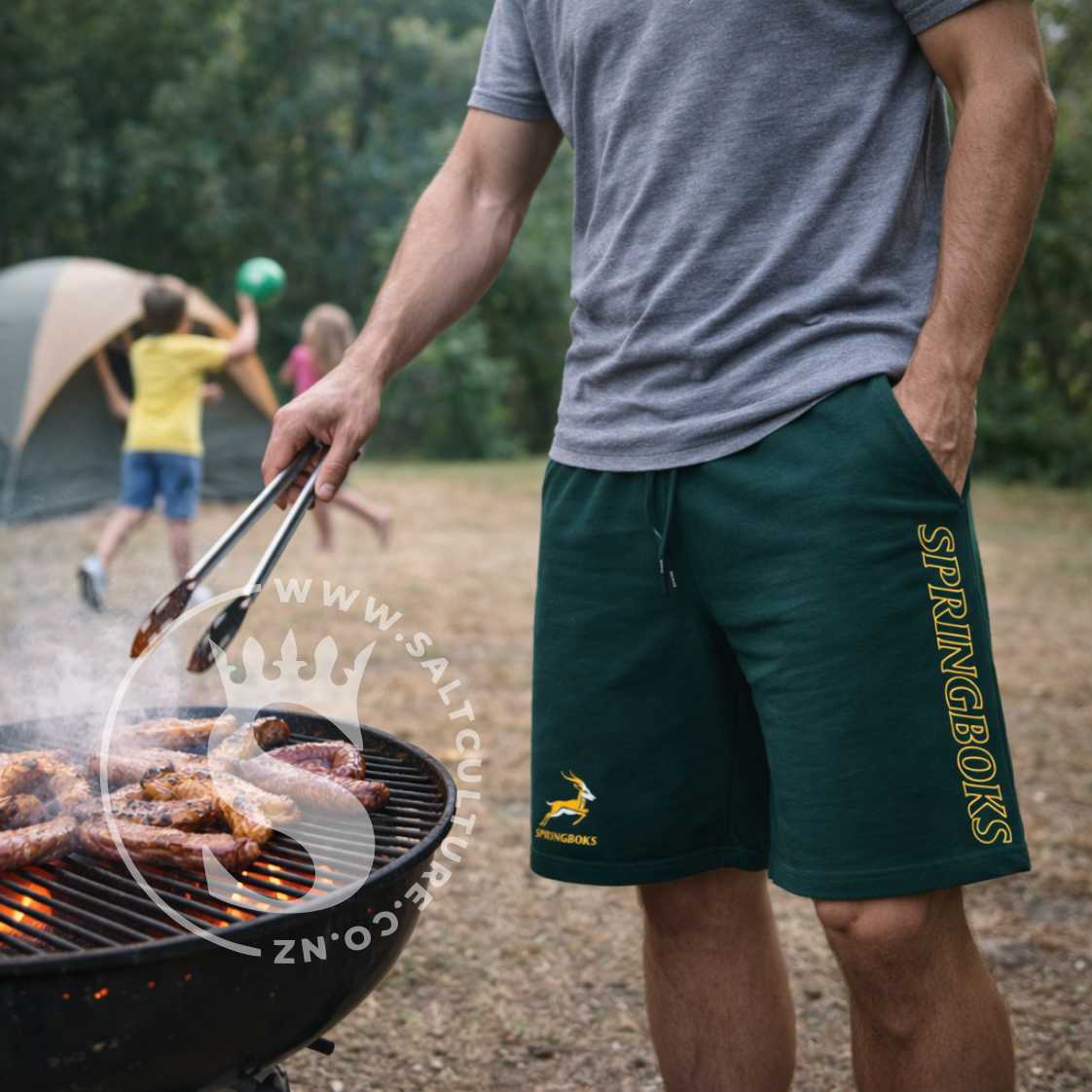 Springboks Supporter Green Mens Sweat Shorts