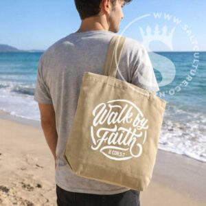 Walk by Faith Sand Tote bag