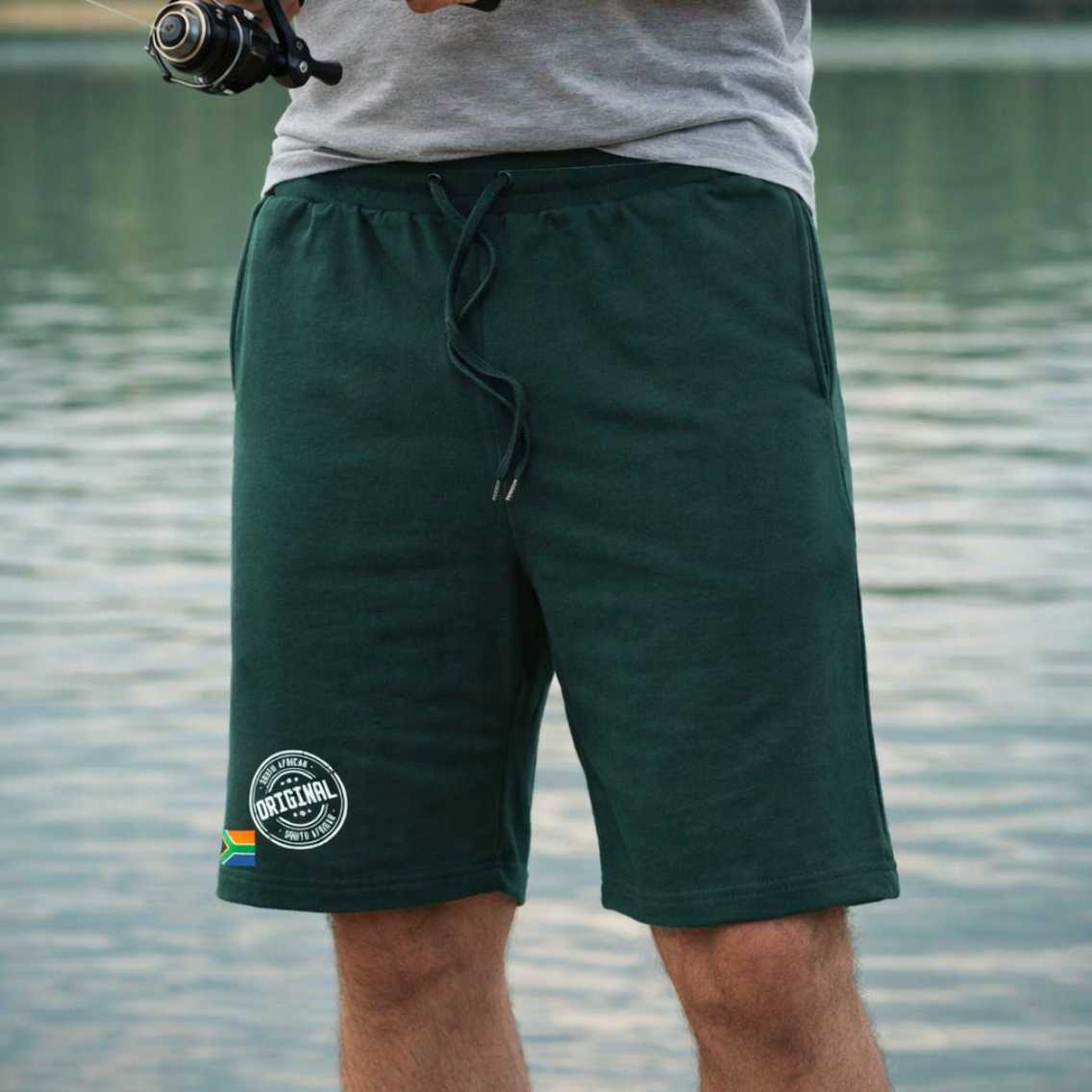 South African Original Mens Green Sweat Shorts