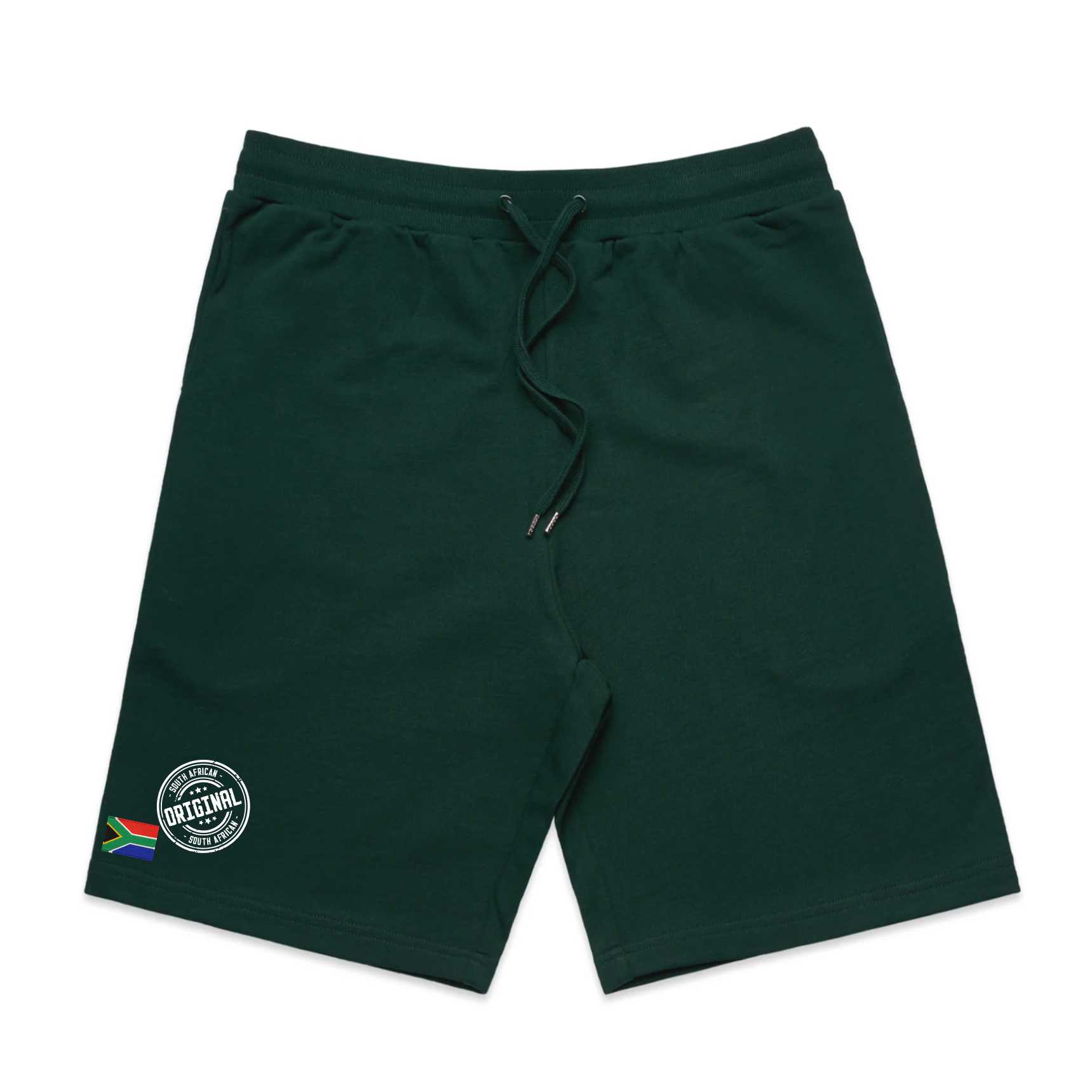South African Original Mens Green Sweat Shorts - Image 2