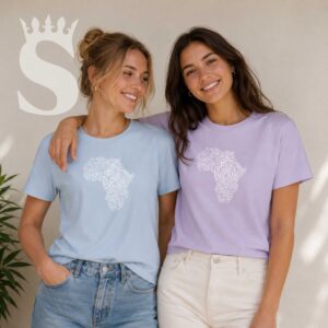 South Africa Continent White Fingerprint Women's T-Shirt