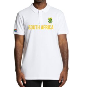 South Africa cricket polo shirt white NZ