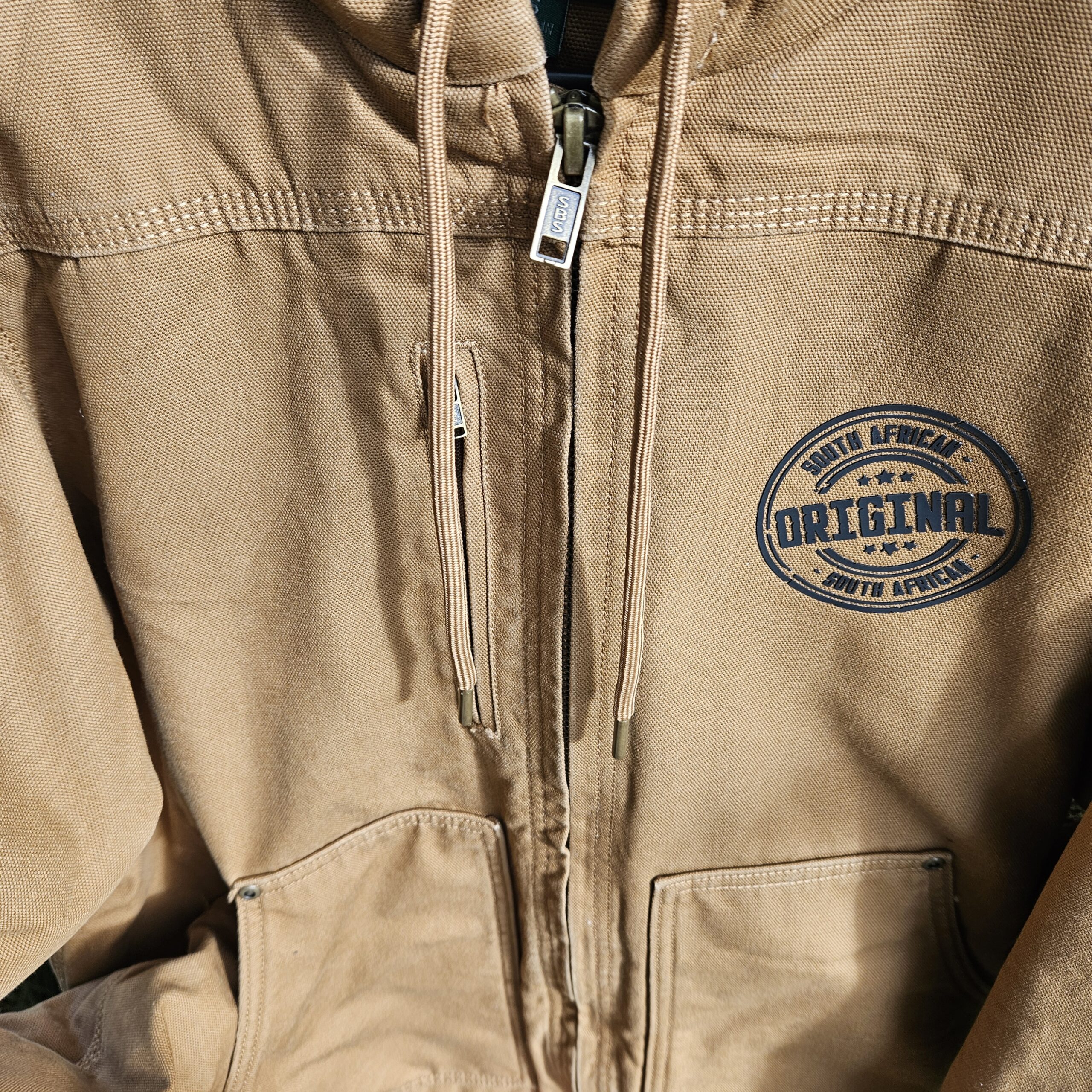 Original South African Winter Jacket NZ – Fleece Lined Canvas Jacket - Image 9