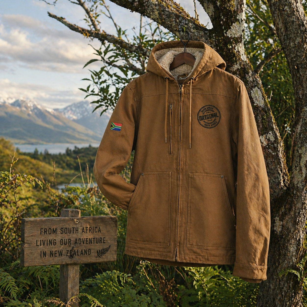Original South African Winter Jacket NZ – Fleece Lined Canvas Jacket - Image 4